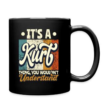 Name Kurt Gift Birthday Saying - Full Colour Mug - black - Right