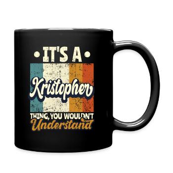Name Kristopher Gift Birthday Quote - Full Colour Mug - black - Right