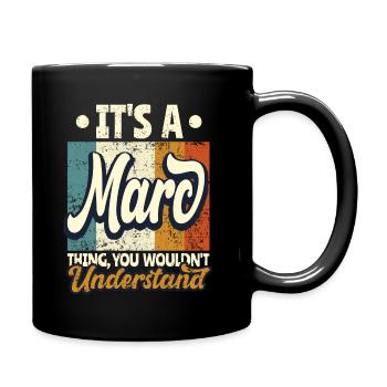 Name Marc Gift Birthday Quote - Full Colour Mug - black - Right