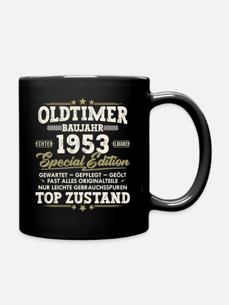 Oldtimer Baujahr 1953 Jahrgang Geburtstag Geschenk - Tasse einfarbig - Schwarz