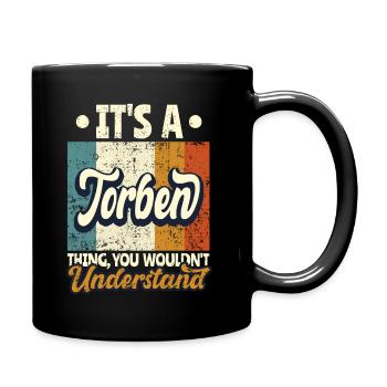 Name Torben Gift Birthday Saying - Full Colour Mug - black - Right