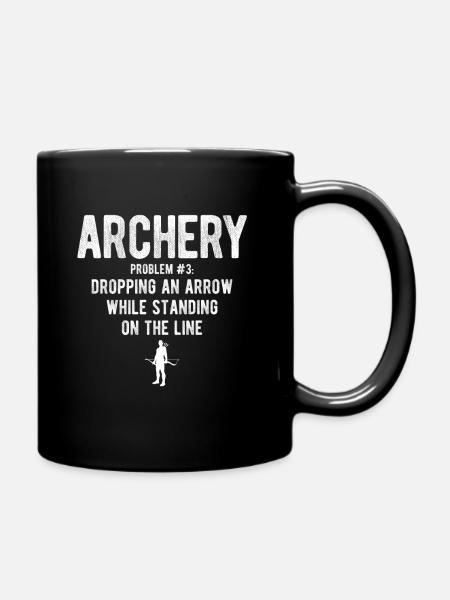 Bogenschießen Archery - Tasse einfarbig - Schwarz
