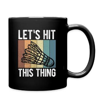 Badminton - Tasse einfarbig - Schwarz - Rechts