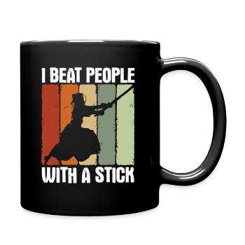 Japanischer Schwertkampf Kendo - Tasse einfarbig - Schwarz - Rechts