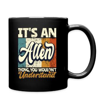 Name Allen Gift First Name Personalized - Full Colour Mug - black - Right