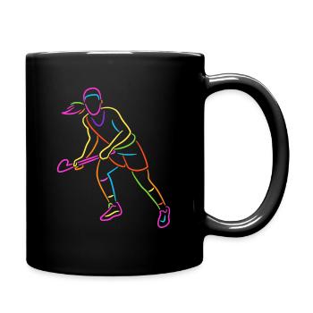 Feldhockey bunt Hockeyspielerin Frauen Hockey - Tasse einfarbig - Schwarz - Rechts