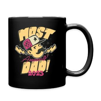 Meilleur papa futur père bébé naissance 2023 - Mug uni - noir - Droite