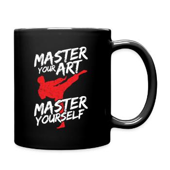 Koreanischer Kampfsport Taekwondo - Tasse einfarbig - Schwarz - Rechts