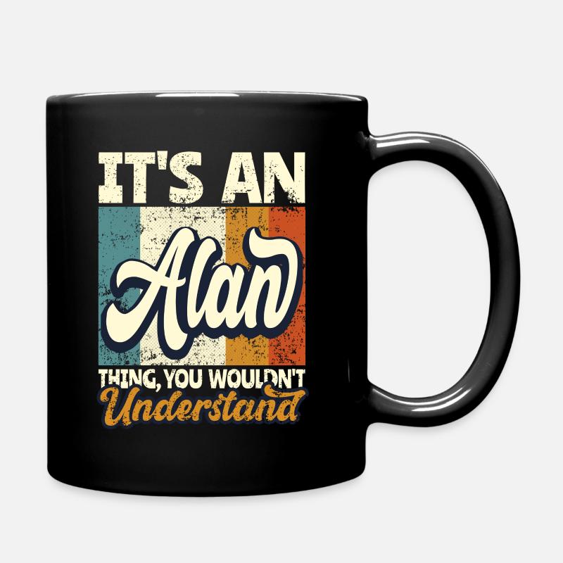 Name Alan Gift First Name Personalized - Full Colour Mug - black