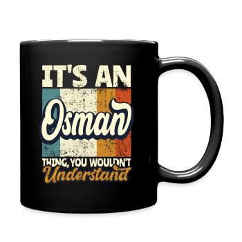 Name Osman Geschenk Vorname Personalisiert - Tasse einfarbig - Schwarz - Rechts