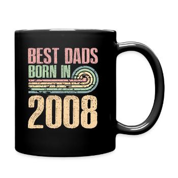 The best fathers were born in 2008, 15 years old, - Full Colour Mug - black - Right