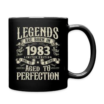Né en 1983 Legends Vintage Birthday - Mug uni - noir - Droite