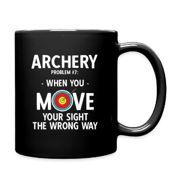 Bogenschießen Archery - Tasse einfarbig - Schwarz - Rechts