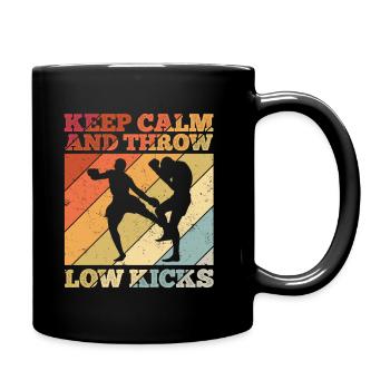 Thaiboxen Muay Thai - Tasse einfarbig - Schwarz - Rechts