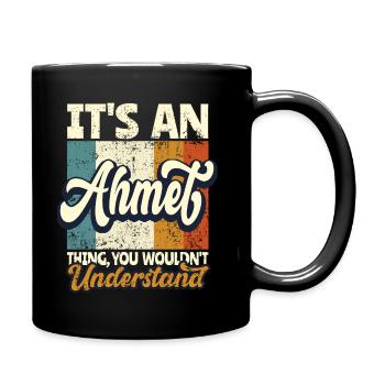 Nom Ahmet Cadeau Prénom Personnalisé - Mug uni - noir - Droite