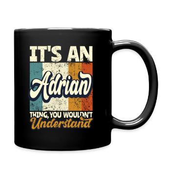Name Adrian Gift First Name Personalized - Full Colour Mug - black - Right
