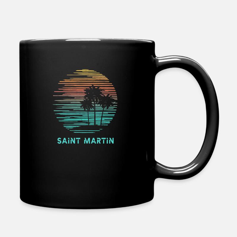 Saint Martin Cool Souvenir Urlaub künstlerisch - Tasse einfarbig - Schwarz