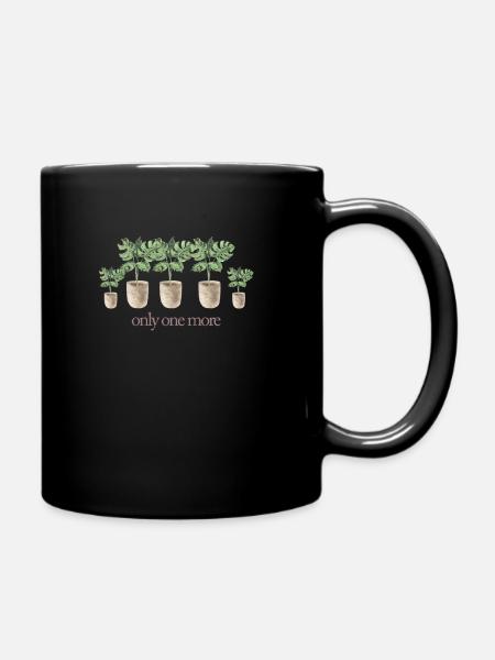 Only one plant left, horticulture flower garden - Full Colour Mug - black