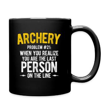 Bogenschießen Archery - Tasse einfarbig - Schwarz - Rechts