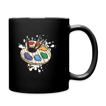 Maler Zeichner für Künstler - Tasse einfarbig - Schwarz - Rechts