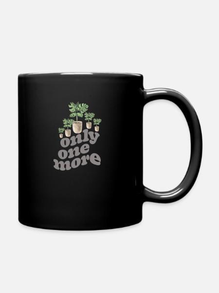 Only one plant left, horticulture flower garden - Full Colour Mug - black