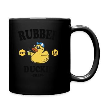 Rubber Duck Yellow Duckie Crew Bath Ducks Duckling - Full Colour Mug - black - Right