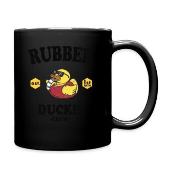 Rubber Duck Yellow Duckie Crew Bath Ducks Duckling - Full Colour Mug - black - Right
