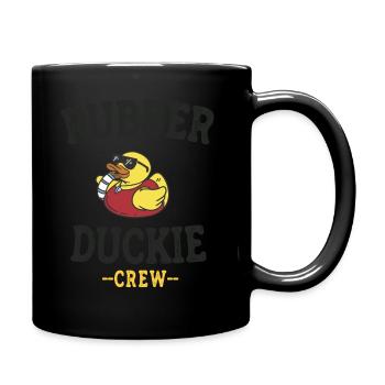 Rubber Duck Yellow Duckie Crew Bath Ducks Duckling - Full Colour Mug - black - Right