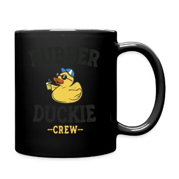Rubber Duck Yellow Duckie Crew Bath Ducks Duckling - Full Colour Mug - black - Right