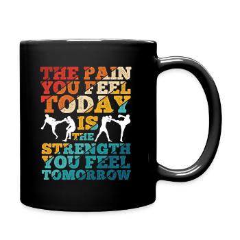Kickboxing - Tasse einfarbig - Schwarz - Rechts