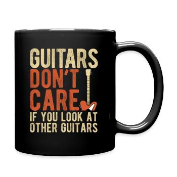 Akustik Spruch Für E-Gitarre Konzert Gitarre - Tasse einfarbig - Schwarz - Rechts