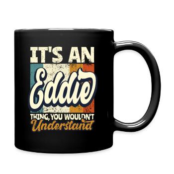 Nom Eddie Cadeau Prénom Personnalisé - Mug uni - noir - Droite