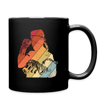 Thaiboxen Muay Thai - Tasse einfarbig - Schwarz - Rechts