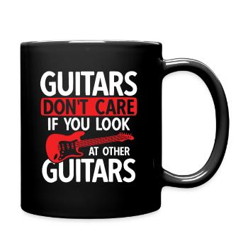 Akustik Spruch Für E-Gitarre Konzert Gitarre - Tasse einfarbig - Schwarz - Rechts
