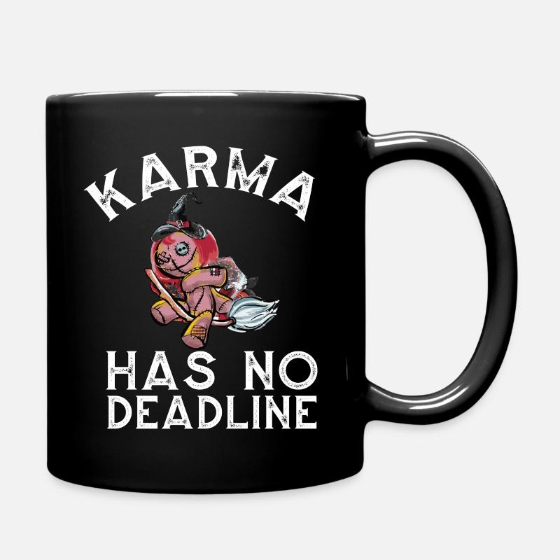 Karma Has No Deadline - Full Colour Mug - black