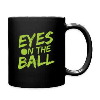 Tennisplatz Spruch Für Tennis - Tasse einfarbig - Schwarz - Rechts