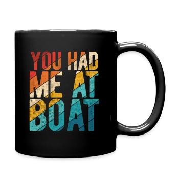 Segelboot Kapitän Spruch Zum Segeln - Tasse einfarbig - Schwarz - Rechts