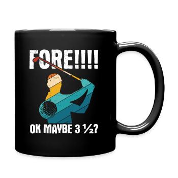 Golfplatz zum Golfen Golf - Tasse einfarbig - Schwarz - Rechts