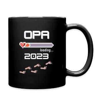 Opa 2023 loading... - Tasse einfarbig - Schwarz - Rechts