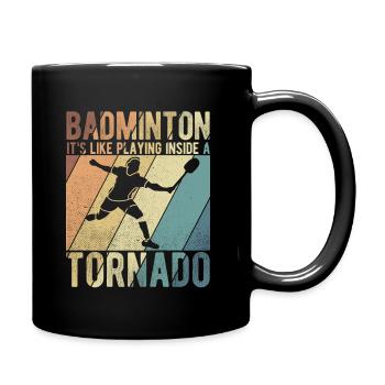Badminton - Tasse einfarbig - Schwarz - Rechts