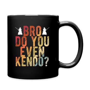 Japanischer Schwertkampf Kendo - Tasse einfarbig - Schwarz - Rechts