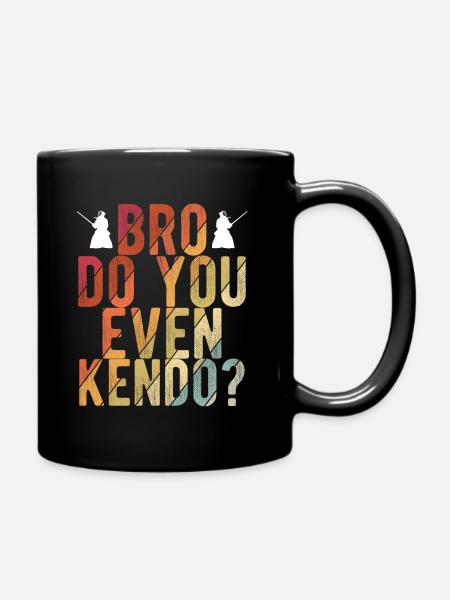Japanischer Schwertkampf Kendo - Tasse einfarbig - Schwarz