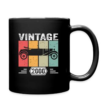 Classic Since 2000, Vintage Car Birthday Gift 2000 - Tasse einfarbig - Schwarz - Rechts