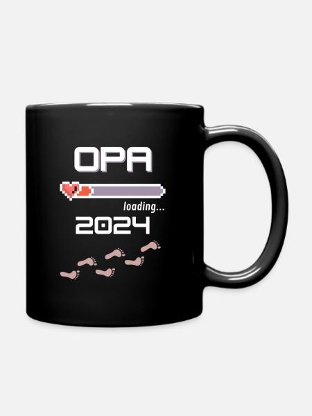 Grandpa 2024 loading... - Full Colour Mug - black