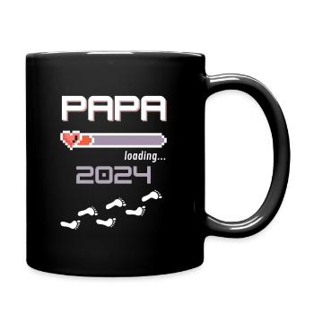 Papa 2024 loading... - Tasse einfarbig - Schwarz - Rechts