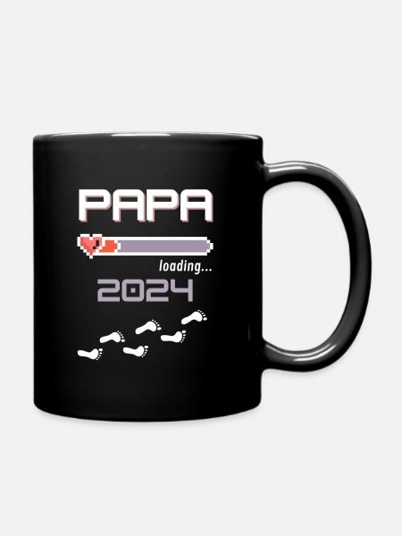 Papa 2024 loading... - Full Colour Mug - black