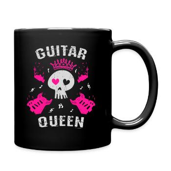 Gitarren Königin - Tasse einfarbig - Schwarz - Rechts