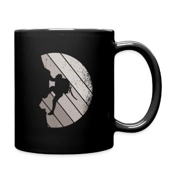 Klettern Bouldern - Tasse einfarbig - Schwarz - Rechts