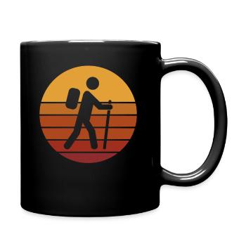 Hiking Hiking Gift Sayings - Full Colour Mug - black - Right