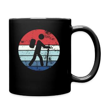 Hiking Hiking Gift Sayings - Full Colour Mug - black - Right